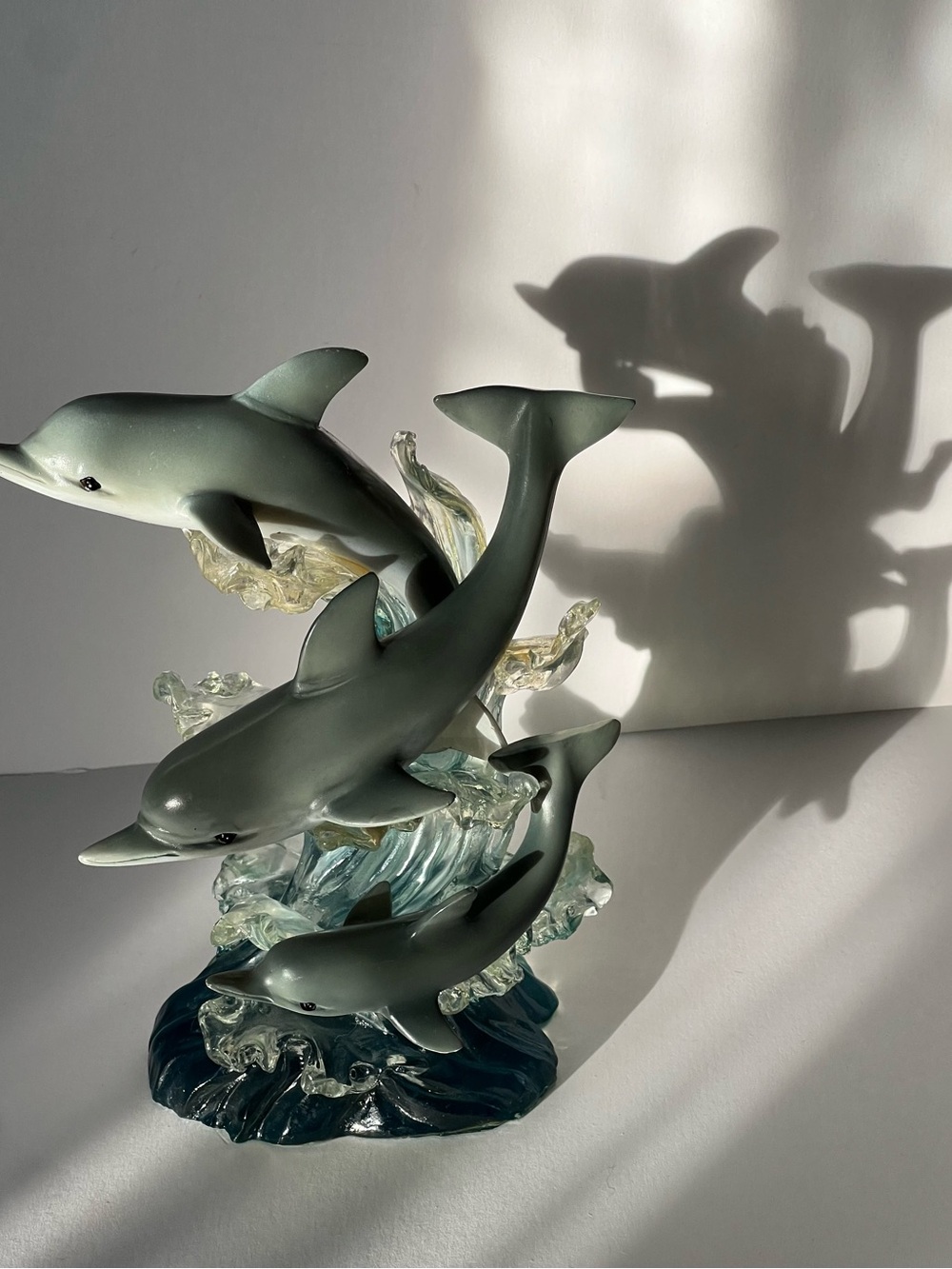 Dolphin Wave Sculptural Figurine  Acrylic